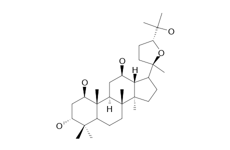 1-BETA,3-ALPHA,12-BETA,25-TETRAHYDROXY-20(S),24(S)-EPOXY-DAMMARENE;POLACANDRIN