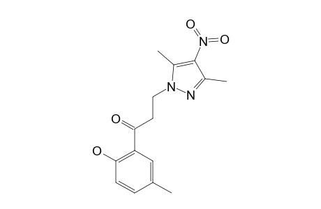 1-(2-HYDROXY-5-METHYLPHENYL)-3-(3,5-DIMETHYL-5-NITROPYRAZOL-1-YL)-PROPAN-1-ONE