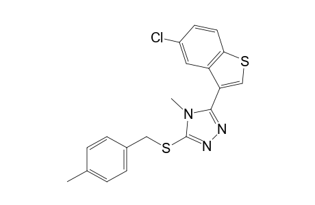 3-(5-chlorobenzo[b]thien-3-yl)-4-methyl-5-[(p-methylbenzyl)thio]-4H-1,2,4-triazole