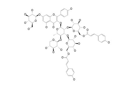 #28;TERNATUMOSIDE-XV;KAEMPFEROL-3-O-[BETA-D-XYLOPYRANOSYL-(1->4)]-[BETA-D-6-O-[4-HYDROXY-(E)-CINNAMOYL]-GLUCOPYRANOSYL-(1->3)]-BETA-D-6-O-[4-HYDROXY-(E)