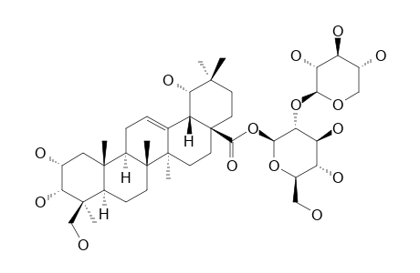 2-ALPHA,3-ALPHA,19-ALPHA,24-TETRAHYDROXY-OLEAN-12-EN-28-OIC-ACID-28-O-BETA-D-XYLOPYRANOSYL-(1->2)-BETA-D-GLUCOPYRANOSYLESTER