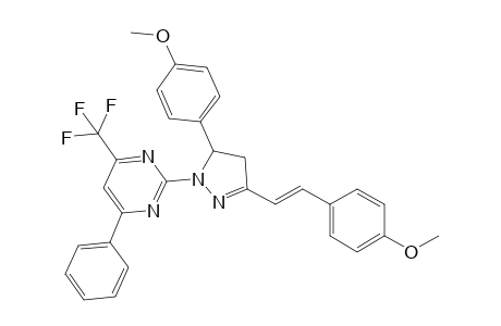 2-[5-(4-Methoxyphenyl)-3-(4-methoxystyryl)-4,5-dihydro-1H-pyrazol-1-yl]-6-(phenyl)-4-(trifluoromethyl)pyrimidine