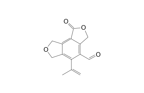 4-formyl-5-(prop-1-en-2-yl)-6,8-dihydrobenzo[1,2-c:3,4-c']-difuran-1(3H)-one