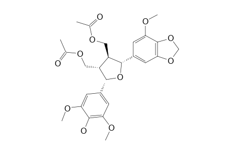 7,8-TRANS-8,8'-TRANS-7',8'-CIS-7-(5-METHOXY-3,4-METHYLENEDIOXYPHENYL)-87'-(4-HYDROXY-3,5-DIMETHOXYPHENYL)-8,8'-DIACETOXYMETHYLTETRAHYDROFURAN