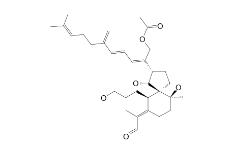 BELAMCANDAL;28-ACETOXY-14,15-DIHYDRO-26-HYDROXY-19-METHYLIDENESPIROIRIDA-15,17-DIENAL