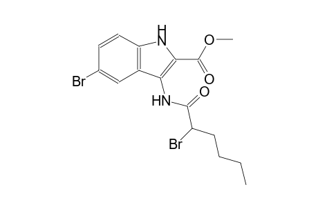 methyl 5-bromo-3-[(2-bromohexanoyl)amino]-1H-indole-2-carboxylate