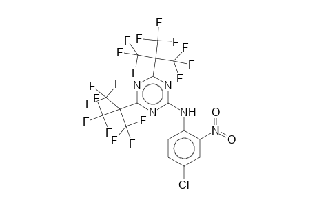 2-(4-Chloro-2-nitroanilino)-4,6-bis[2,2,2-trifluoro-1,1-bis(trifluoromethyl)ethyl]-1,3,5-triazine