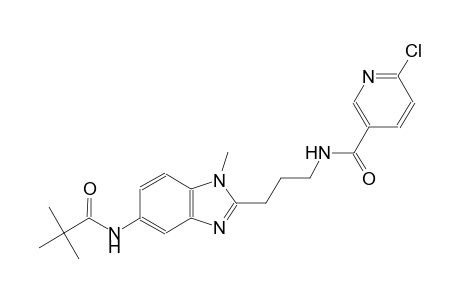 3-pyridinecarboxamide, 6-chloro-N-[3-[5-[(2,2-dimethyl-1-oxopropyl)amino]-1-methyl-1H-benzimidazol-2-yl]propyl]-