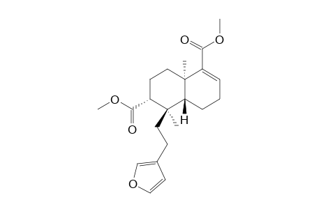 NASIMALUN-B;DIMETHYL-15,16-EPOXY-3,13-(16),14-NEO-CLEODATRIEN-17,18-DICARBOXYATE;17-CARBOXYMETHYL-HARDWICKIIC-ACID-METHYLESTER