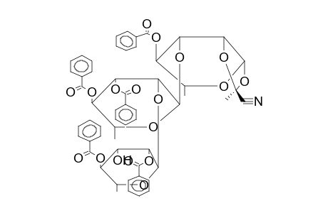 O-(2,4-DI-O-BENZOYL-ALPHA-D-RHAMNOPYRANOSYL)-(1->2)-O-(3,4-DI-O-BENZOYL-ALPHA-D-RHAMNOPYRANOSYL)-(1->3)-4-O-BENZOYL-1,2-O-(1-CYANOETHYLIDENE)-BETA-D-RHAMNOPYRANOSE