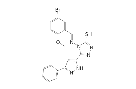 4-{[(E)-(5-bromo-2-methoxyphenyl)methylidene]amino}-5-(3-phenyl-1H-pyrazol-5-yl)-4H-1,2,4-triazole-3-thiol