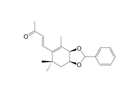 (+/-)-4-[3',4'-(BENZYLIDENEDIOXY)-3',4'-DIHYDROXY-2',6',6'-TRIMETHYLCYCLOHEX-1'-ENYL]-BUT-3-EN-2-ONE