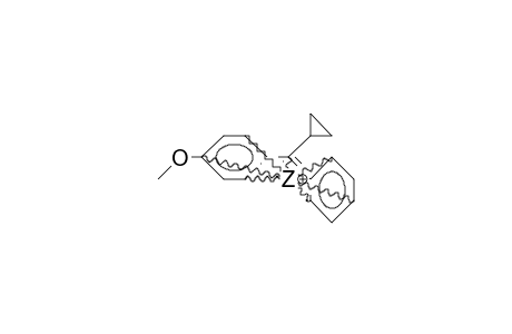 (4-Anisyl)-phenyl-cyclopropyl-carbonium cation