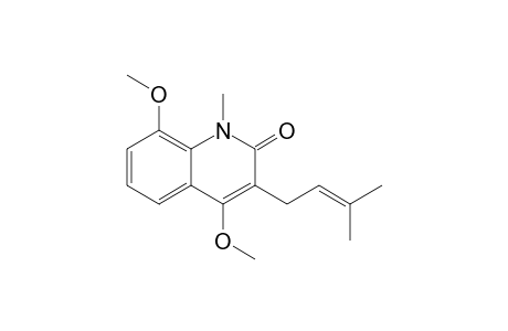 3-(3',3'-DIMETHYLALLYL)-4,8-DIMETHOXY-N-METHYLQUINOLIN-2-ONE