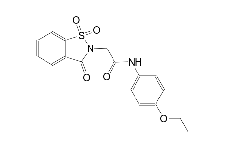 1,2-benzisothiazole-2-acetamide, N-(4-ethoxyphenyl)-2,3-dihydro-3-oxo-, 1,1-dioxide