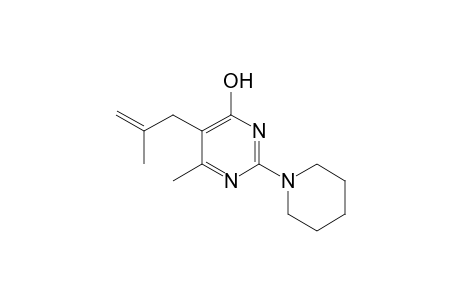 6-methyl-5-(2-methylallyl)-2-piperidino-4-pyrimidinol