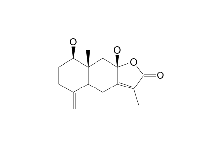 NEOLITACUMONE-A;1-BETA,8-BETA-DIHYDROXYEUDESMAN-4(15),7(11)-DIEN-8-ALPHA,12-OLIDE