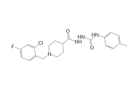 2-{[1-(2-chloro-4-fluorobenzyl)-4-piperidinyl]carbonyl}-N-(4-methylphenyl)hydrazinecarboxamide