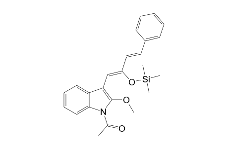 1-Acetyl-2-methoxy-3-[(1Z,3E)-and(1E,3E)-4-phenyl-2-(trimethylsiloxy)buta-1,3-dienyl]indole