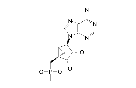 (1'-S,2'-R,3'-S,4'-R,5'-S)-4'-(6-AMINOPURIN-9-YL)-2',3'-(DIHYDROXY)-1'-(METHYLPHOSPHONIC_ACID)-BICYCLO-[3.1.0]-HEXANE