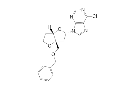 9-[3A-(BENZYLOXYMETHYL)-DIHYDROFURO-[3,2-B]-FURAN-2-YL]-6-CHLORO-9H-PURINE