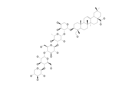 HEDERAGENIN-3-O-BETA-D-XYLOPYRANOSYL-(1->4)-BETA-D-GLUCOPYRANOSYL-(1->4)-BETA-D-GLUCOPYRANOSYL-(1->3)-ALPHA-L-RHAMNOPYRANOSYL-(1->2)-ALPHA-L-ARABINOPYRANOSIDE