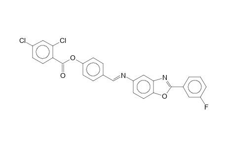 4-{[2-(3-fluorophenyl)benzoxazol-5-ylimino]methyl}phenyl 2,4-