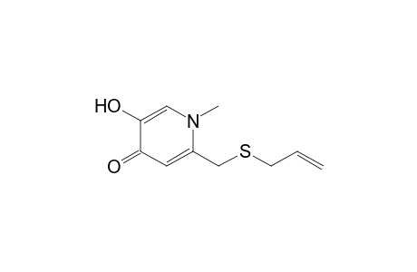 2-[(Allylthio)methylene]-5-hydroxy-1-methyl-4-pyridone