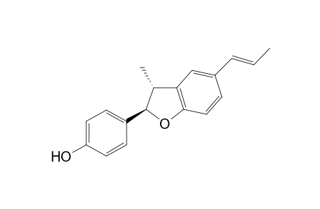 (2R,3R)-2,3-dihydro-2-(4-hydroxyphenyl)-3-methyl-5-(1E)-propenylbenzofuran