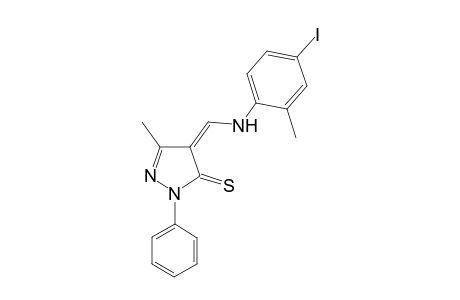 (4Z)-4-[(4-iodo-2-methyl-anilino)methylene]-5-methyl-2-phenyl-2-pyrazoline-3-thione