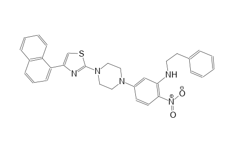 5-{4-[4-(1-naphthyl)-1,3-thiazol-2-yl]-1-piperazinyl}-2-nitro-N-(2-phenylethyl)aniline