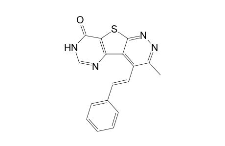 3-Methyl-4-styryl-7,8-dihydro-8-oxopyrimido[4',5':4,5]thieno[2,3-c]pyridazine