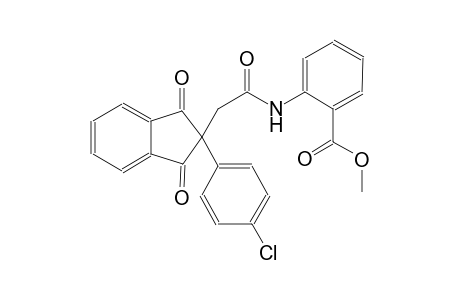 benzoic acid, 2-[[[2-(4-chlorophenyl)-2,3-dihydro-1,3-dioxo-1H-inden-2-yl]acetyl]amino]-, methyl ester