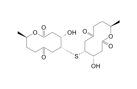 5alpha,5'alpha-THIOBIS[4alpha-HYDROXY-10beta-METHYL-2,7-OXECANEDIONE]