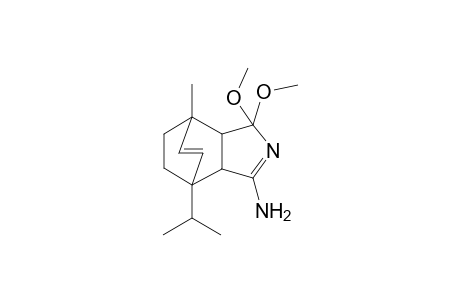 4-Azatricyclo[5.2.2.0(2,6)]undeca-3,8-dien-3-amine, 5,5-dimethoxy-7-methyl-1-(1-methylethyl)-