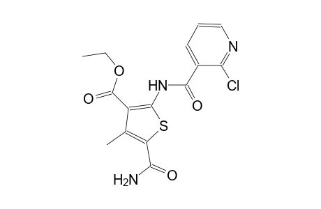 ethyl 5-(aminocarbonyl)-2-{[(2-chloro-3-pyridinyl)carbonyl]amino}-4-methyl-3-thiophenecarboxylate