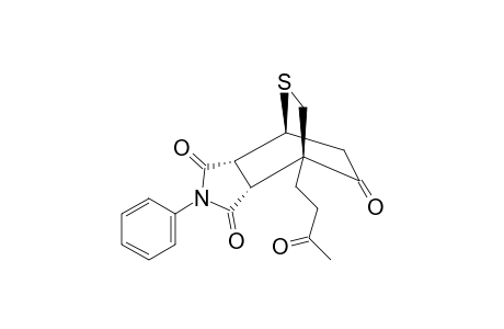 (3AS*,4R*,7R*,7AS*)-3A,4,7,7A-TETRAHYDRO-1,3,8-TRIOXO-7-(3-OXOBUTYL)-2-PHENYL-4,7-ETHENOTHIOPYRANO-[3,4-C]-PYRROLE-1,3(2H,6H)-DIONE