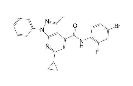 N-(4-bromo-2-fluorophenyl)-6-cyclopropyl-3-methyl-1-phenyl-1H-pyrazolo[3,4-b]pyridine-4-carboxamide