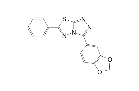 [1,2,4]triazolo[3,4-b][1,3,4]thiadiazole, 3-(1,3-benzodioxol-5-yl)-6-phenyl-