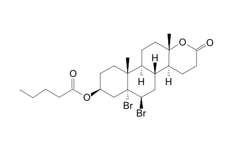 5-ALPHA,6-BETA-DIBROMO-17A-OXA-D-HOMO-ANDROSTANE-3-BETA-YL-PENTANOATE