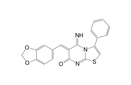 (6Z)-6-(1,3-benzodioxol-5-ylmethylene)-5-imino-3-phenyl-5,6-dihydro-7H-[1,3]thiazolo[3,2-a]pyrimidin-7-one