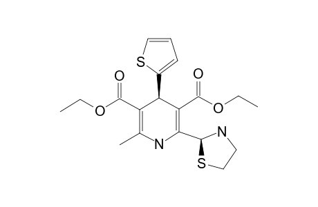 (+/-)-(4R,2'S)-DIETHYL-6-METHYL-2-(2'-THIAZOLIDINYL)-4-(THIEN-2''-YL)-1,4-DIHYDROPYRIDINE-3,5-DICARBOXYLATE