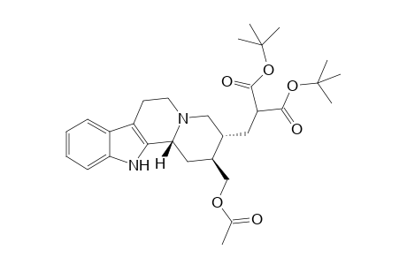 17-Norcorynan-18,18-dicarboxylic acid, 16-(acetyloxy)-, bis(1,1-dimethylethyl) ester, (3.beta.)-(.+-.)-