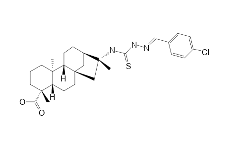 N1-(E)-(4-CHLOROPHENYL)-N4-(ENT-KAUREN-16-BETA-METHYL-19-OIC-ACID)-THIOSEMICARBAZONE