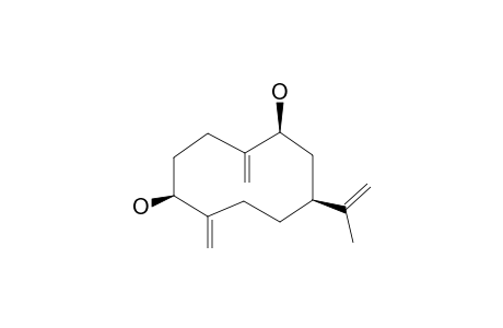 SINUGIBBERODIOL;(3-S*,7-S*,9-S*)-3,9-DIHYDROXYGERMACRA-4-(15),10-(14),11-(12)-TRIENE