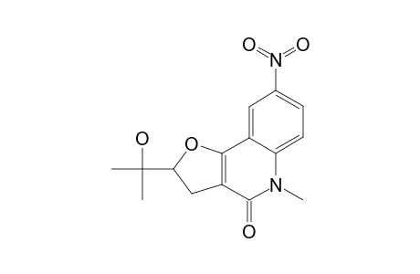 2-(1'-HYDROXY-1'-METHYLETHYL)-5-METHYL-8-NITRO-2,3,4,5-TETRAHYDROFURO-[3,2-C]-QUINOLIN-4-ONE