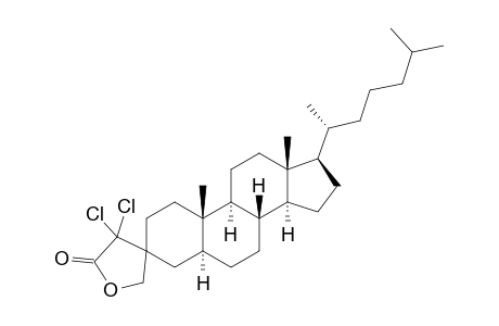 4',4'-Dichloro-spiro[5-.alpha.-cholestane-3,3'-tetrahydrofuran]-5'-one