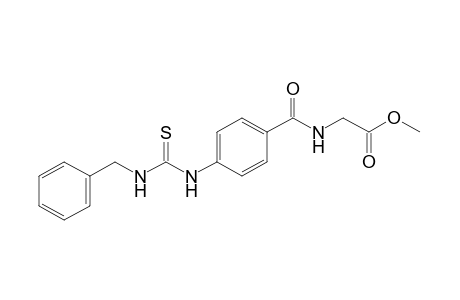 p-(3-benzyl-2-thioureido)hippuric acid, methyl ester