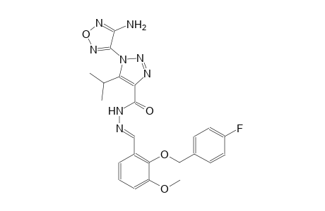 1-(4-amino-1,2,5-oxadiazol-3-yl)-N'-((E)-{2-[(4-fluorobenzyl)oxy]-3-methoxyphenyl}methylidene)-5-isopropyl-1H-1,2,3-triazole-4-carbohydrazide