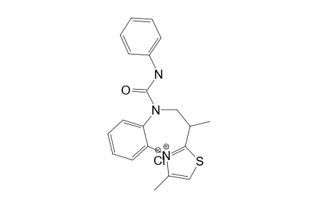 1,4-DIMETHYL-6-PHENYLAMINOCARBONYL-4H,5H,6H-THIAZOLO-[3,2-A]-[1,5]-BENZODIAZEPIN-11-IUM-CHLORIDE